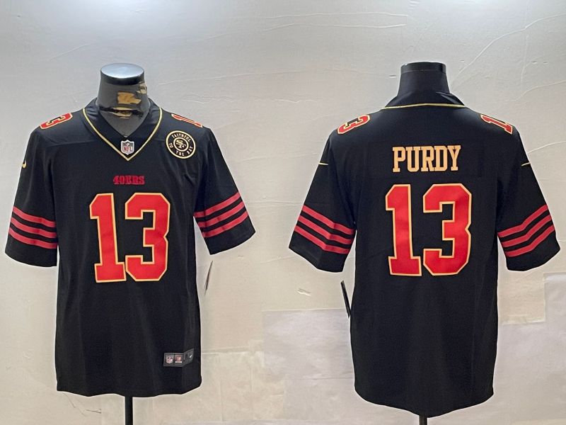 Men San Francisco 49ers #13 Purdy Black Gold 2024 Nike Limited NFL Jersey style 12302->san francisco 49ers->NFL Jersey